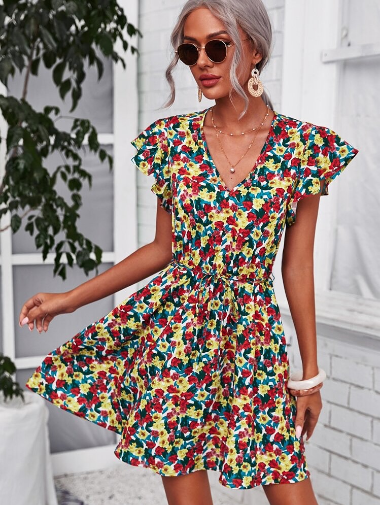 پیراهن ساحلی فلورال برند: shein سایز: ۳۶/۳۸/۴۰